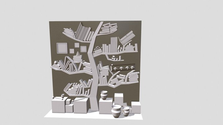 Bookcase 3D Model