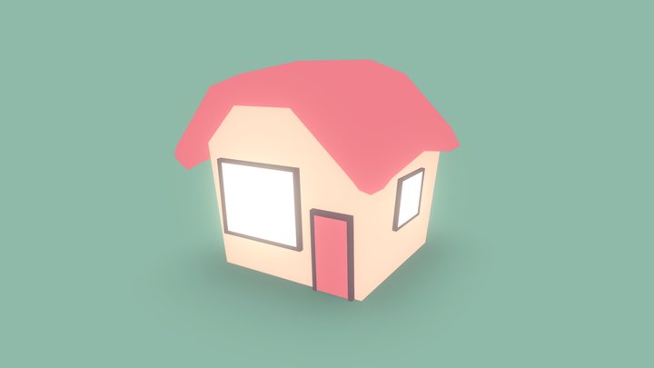 Low-poly house 3D Model