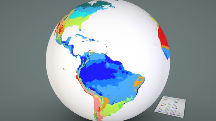 Köppen climate classification 3D Model