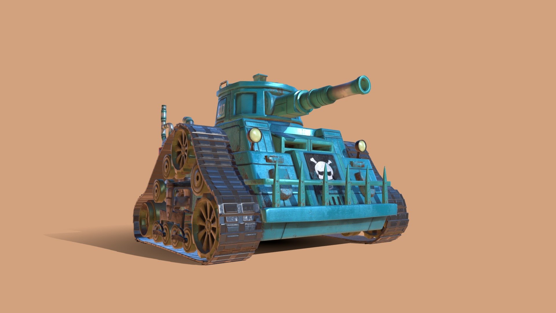 Tank "Brigand" (Blue) with animation