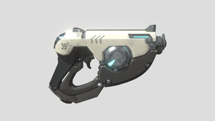 Weapon Tracer lowpoly 3D Model