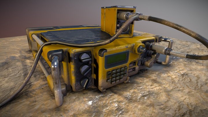 A broken military radio 3D Model
