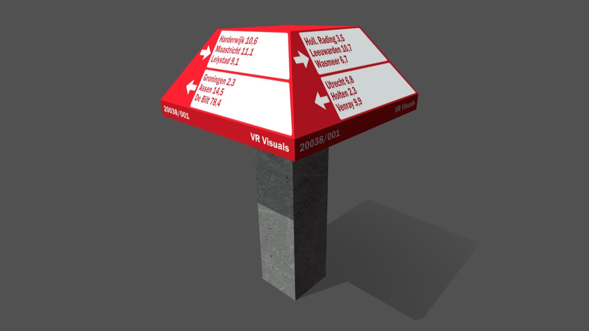 Dutch Signpost for bikes