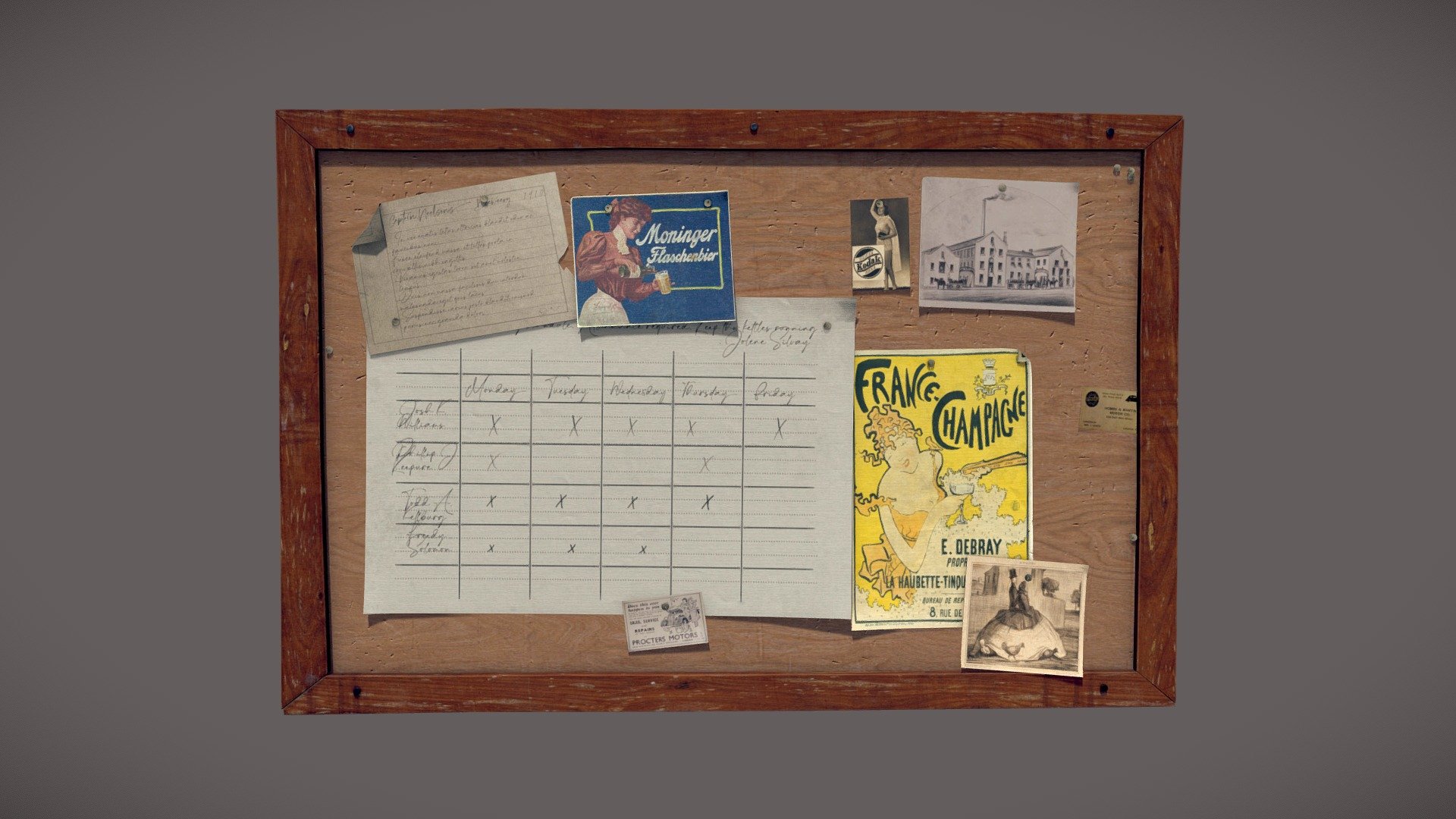 Bulletin Board Download Free 3D model by lydia.la (lydia.lampridou