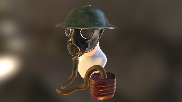 World War 2 English helmet "Fisher" PBR 3D Model