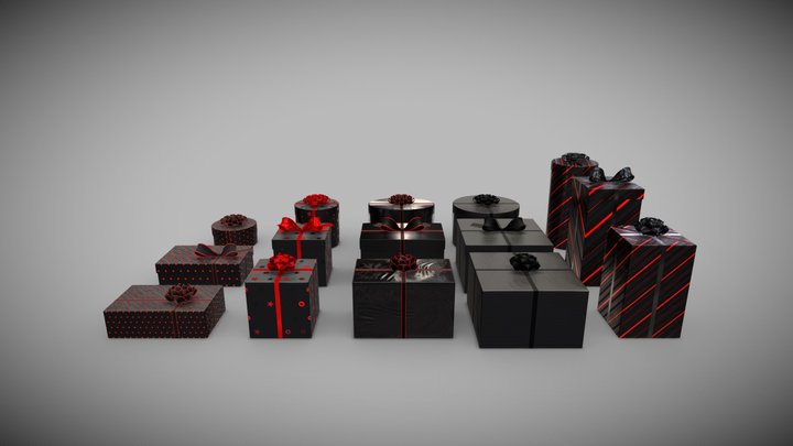Black Friday Gift Pack 3D Model