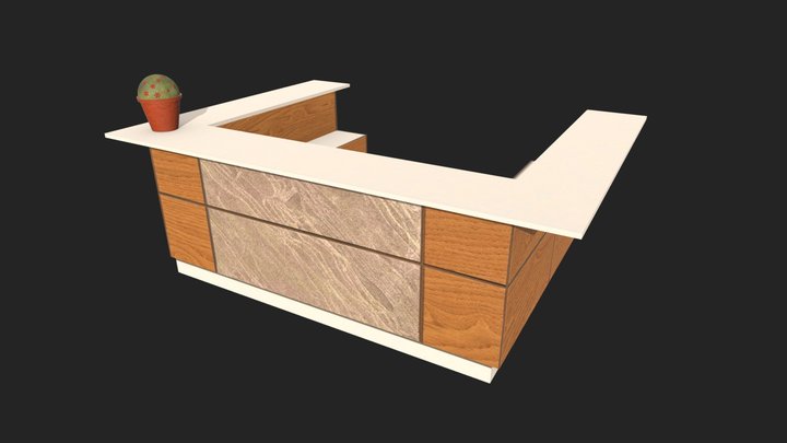 Medical Reception Desk 3D Model