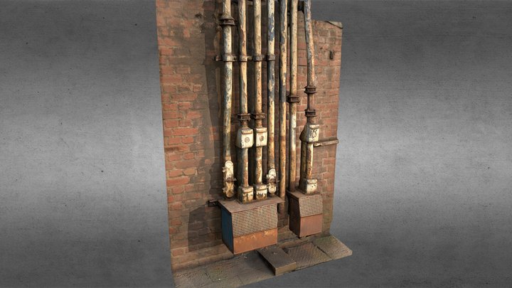 Rusty Pipes 3D Model