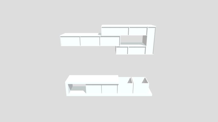 Entertainment Center Mounted 3D Model