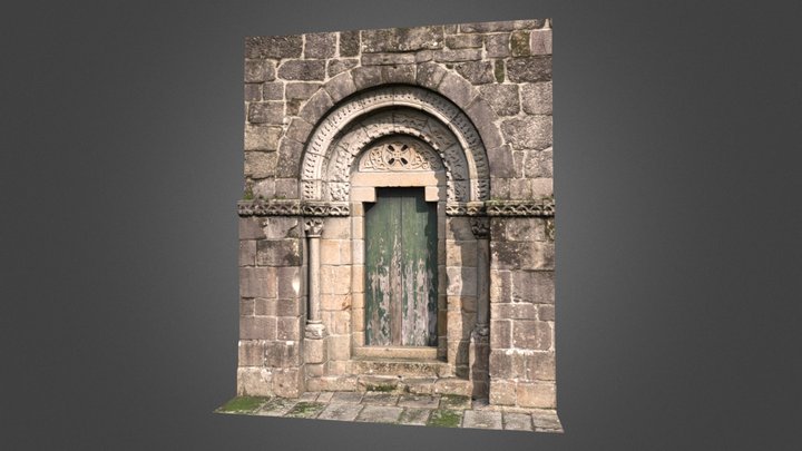 Portal da igreja do Mosteiro de Arnoso 3D Model
