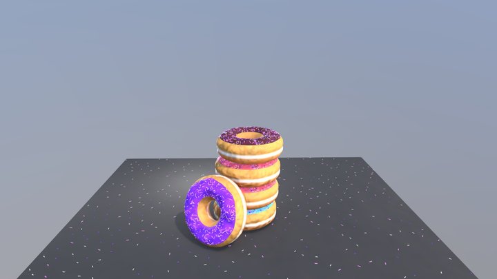 Donuts in bassa risoluzione 3D Model