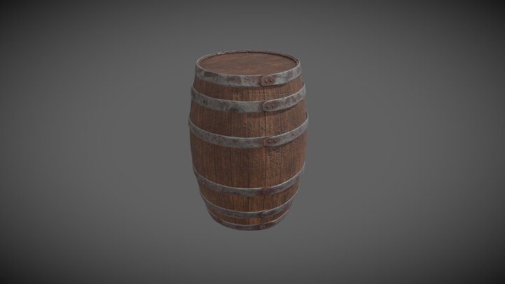Game ready Barrel 3D Model