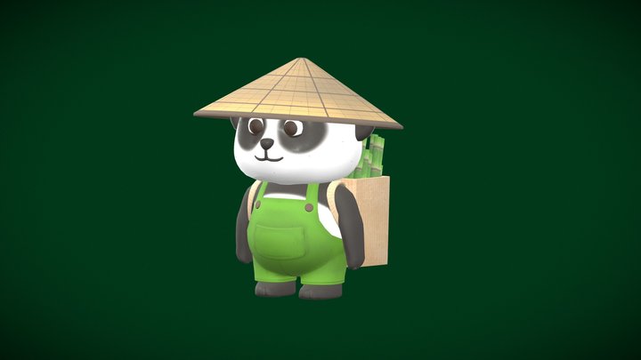 Panda Warving Animation 3D Model