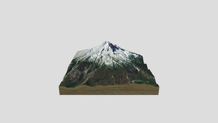 Hood Volcano USA 3D Model