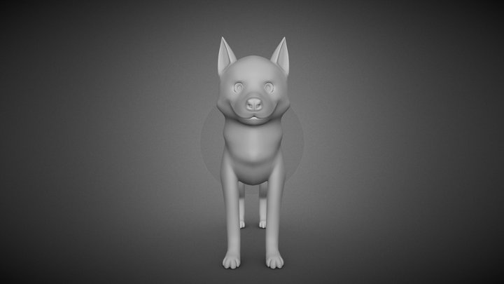 Husky Puppy 3D Model