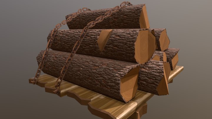 Very Low Poly Lumber 3D Model