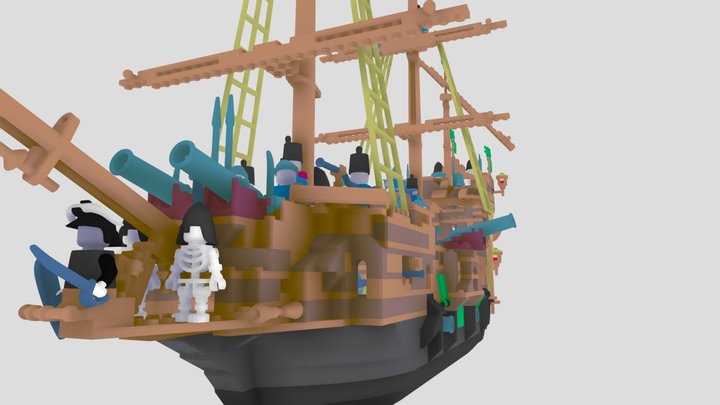 Lego pirate ship 3D Model