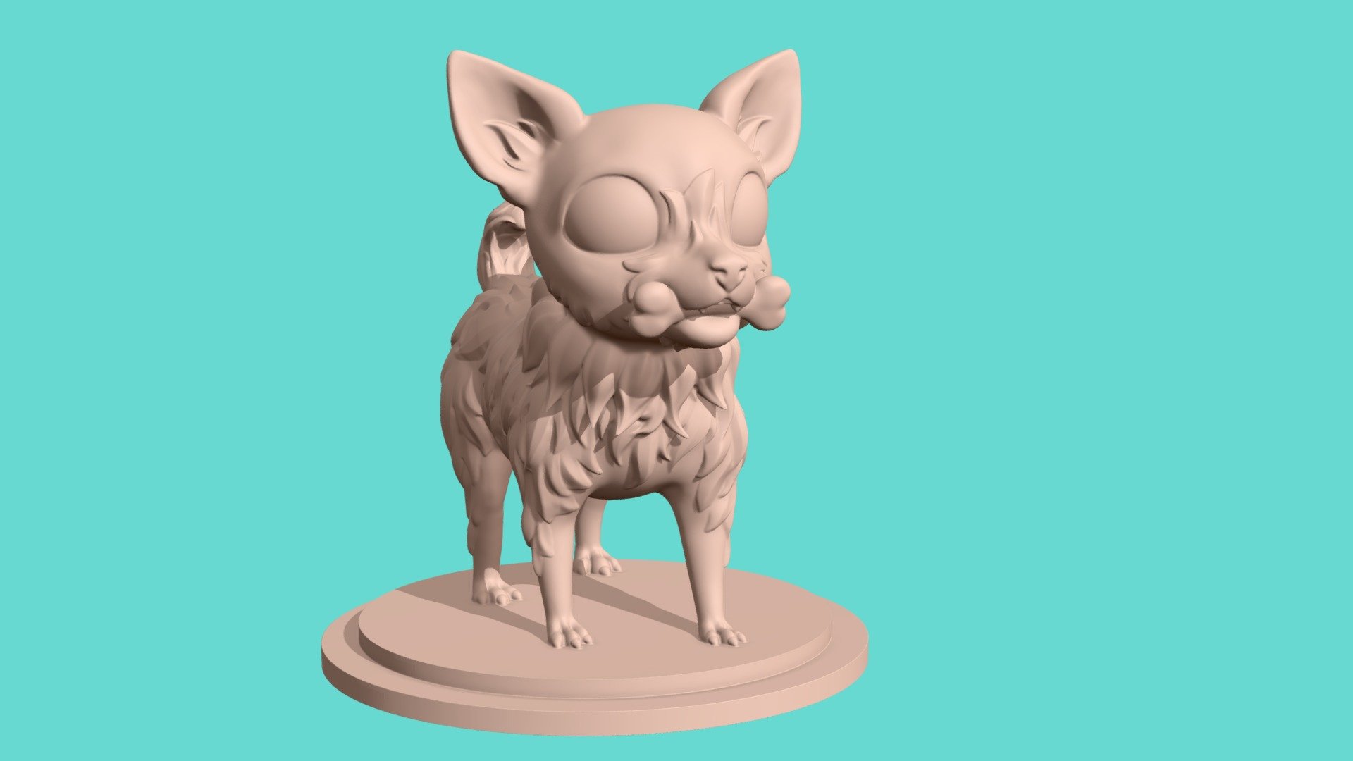 Cute dog for 3d printing