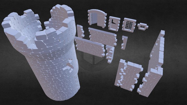 STONE_WALL_PACK 3D Model