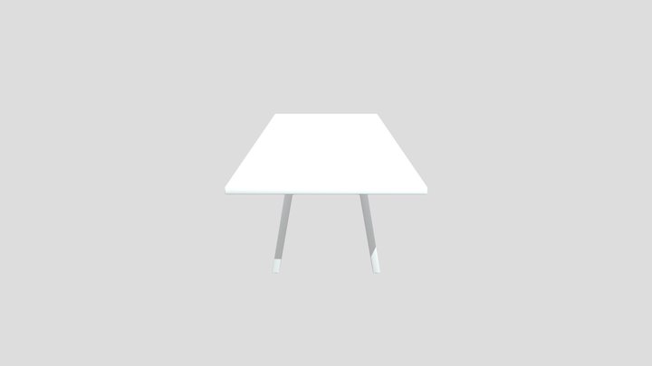 Broad Communal Table 3D Model