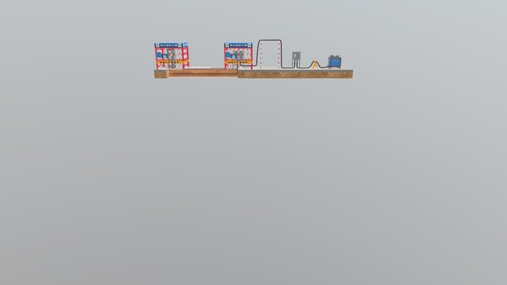 4-8-3 电缆敷设 3D Model