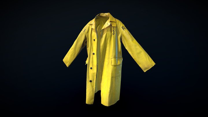 RNLI waterproof coat 3D Model