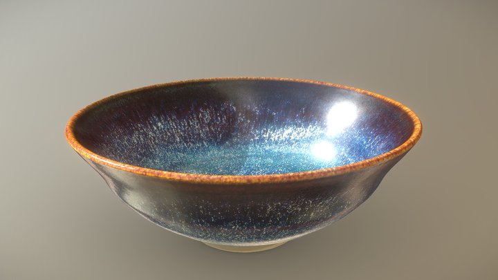 Blue Chawan - Japanese Bowl 3D Model