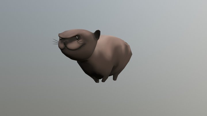 Fat Cat 3D Model
