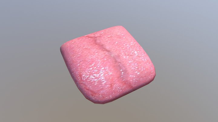 Low Poly Tongue 3D Model
