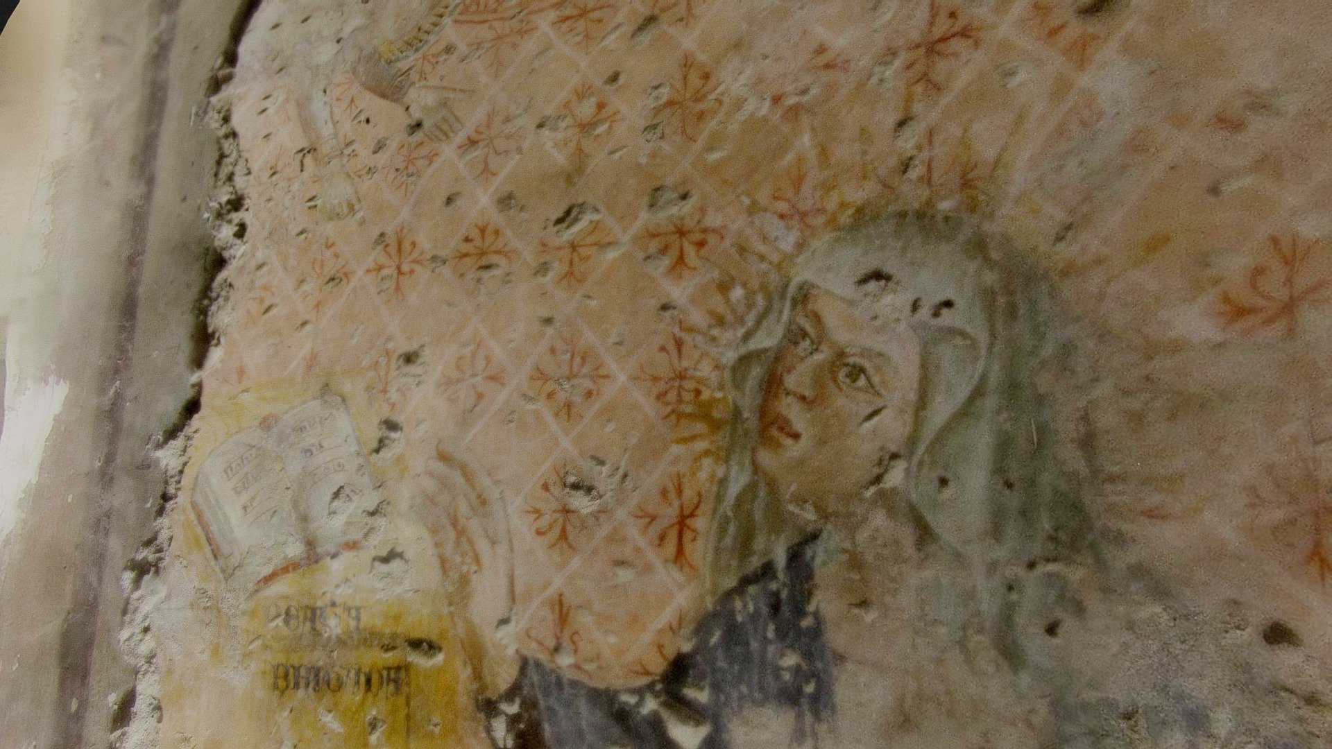 Fresco of Saint Bridget of Sweden (1303 - 1373)
