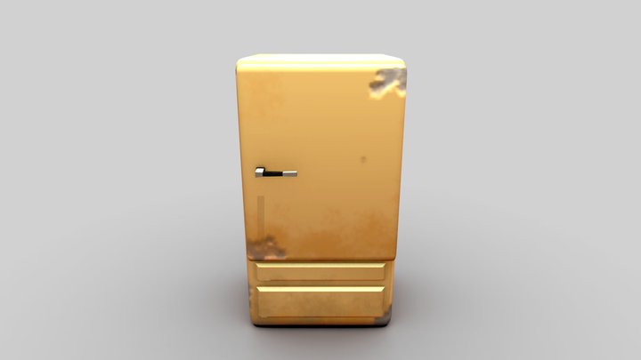 Stylized Refrigerator 3D Model