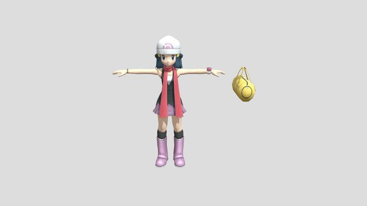 Wii - Pokemon Battle Revolution - Dawn 3D Model