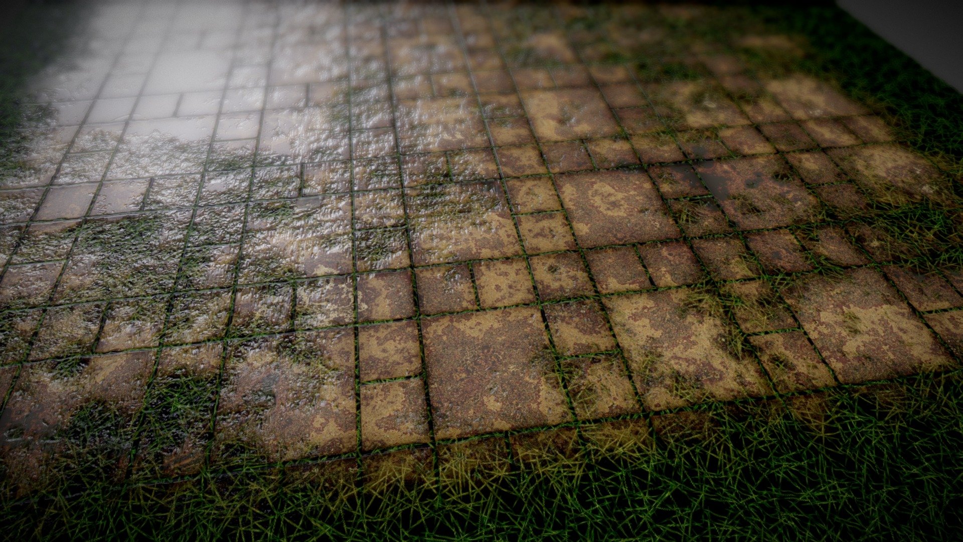 Substance Designer - Stone tiles with grass