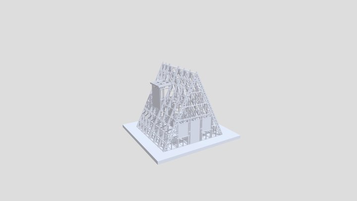 A-Frame (Дом-шалаш) из ЛСТК 3D Model