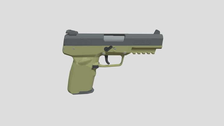 Low Poly Five Seven 3D Model