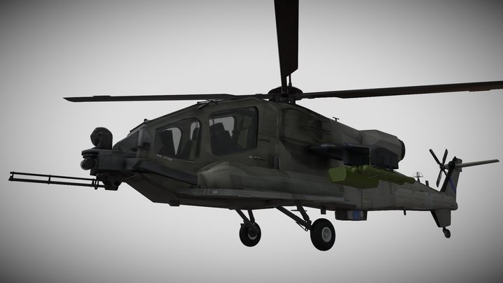 AW 249 Fenice Attack Helicopter 3D Model