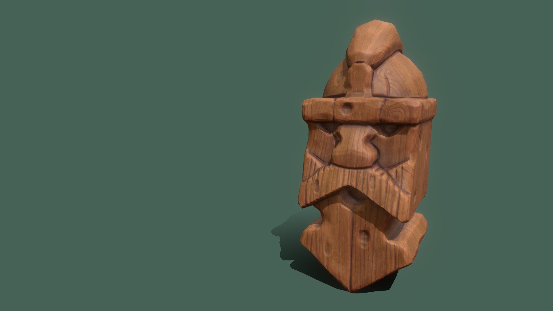 Pagan idol head low poly