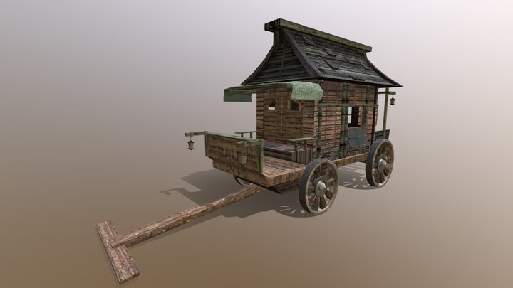 Medieval Cart 3D Model