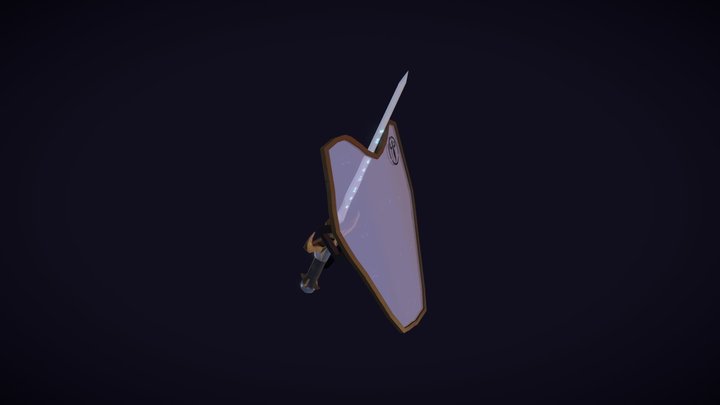 The Lost sword of Tantum and Holo shield 3D Model