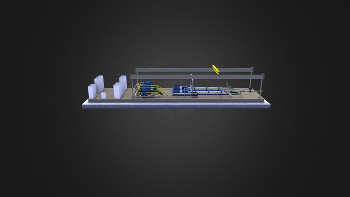 Salt Water Disposal Modular Skid 3D Model