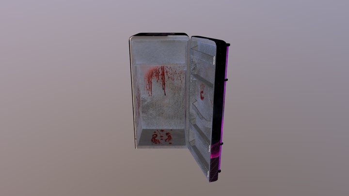 Rusty Winter Fridge 3D Model