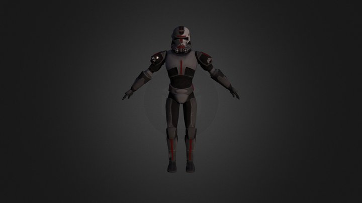CGI HD Clone force 99/Bad batch Hunter 3D Model