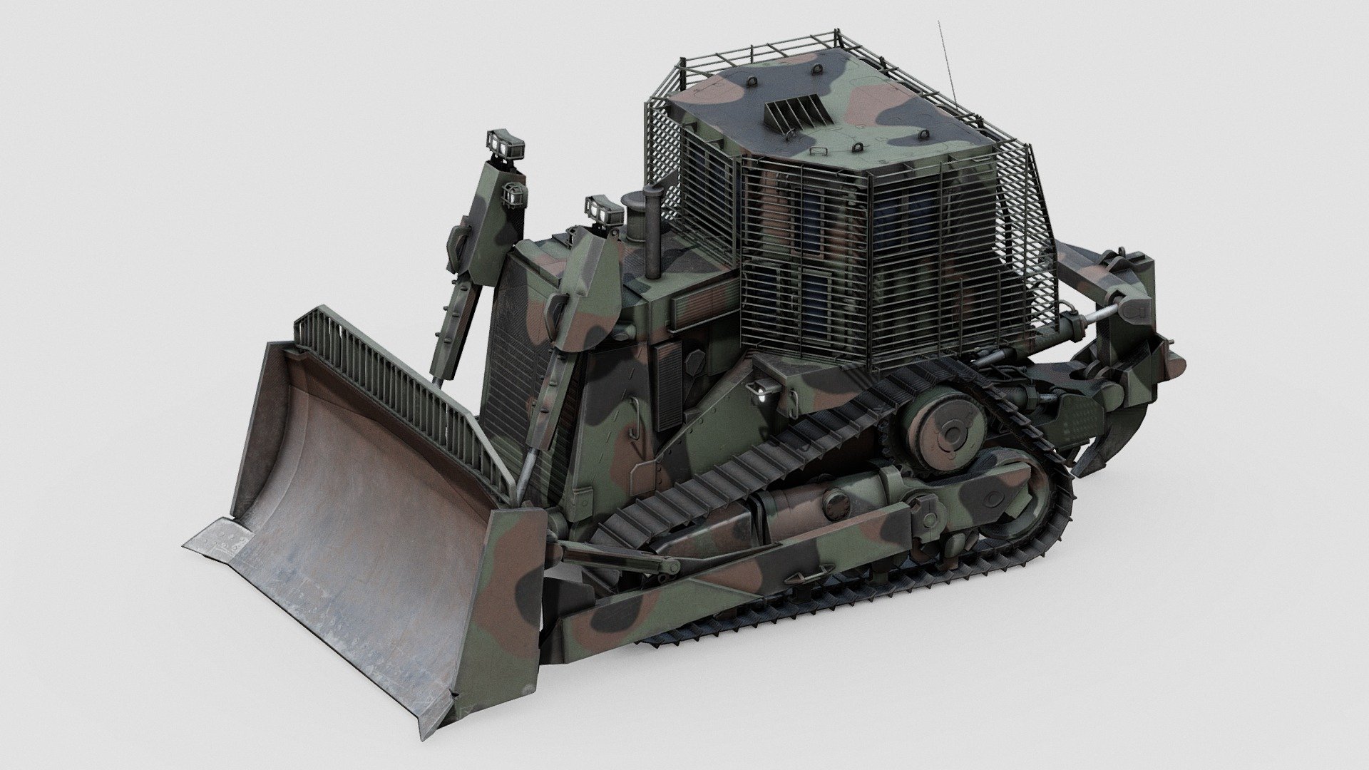 D9 Armoured Bulldozer Buy Royalty Free 3d Model By Mateusz Woliński