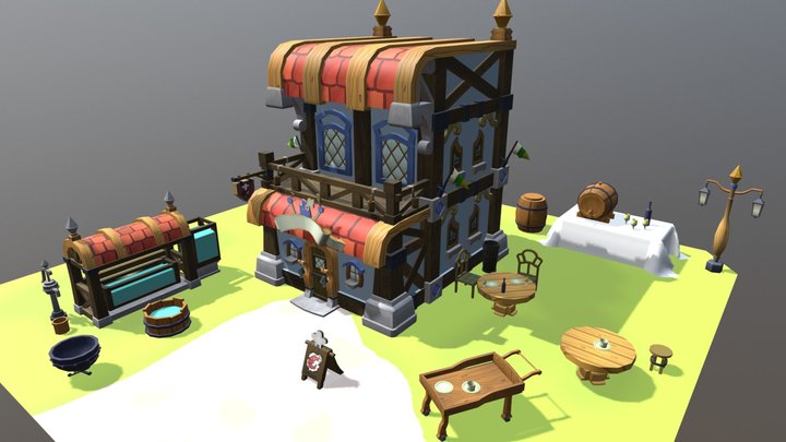 Restaurant (Almost Done) 3D Model
