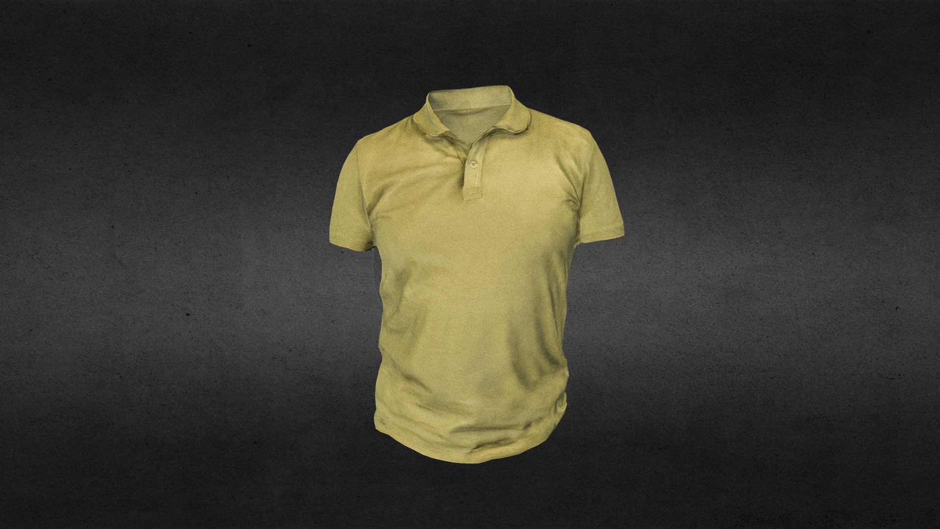 3D model T-shirt low poly - This is a 3D model of the T-shirt low poly. The 3D model is about a yellow shirt on a black surface.