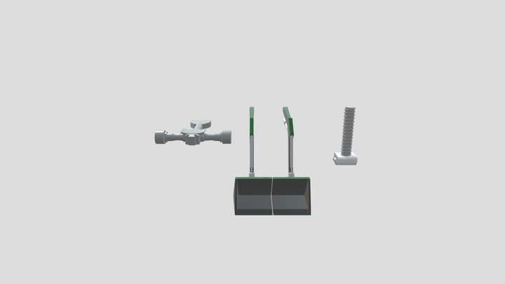 Tractor Arm, Suspension, Axel 3D Model