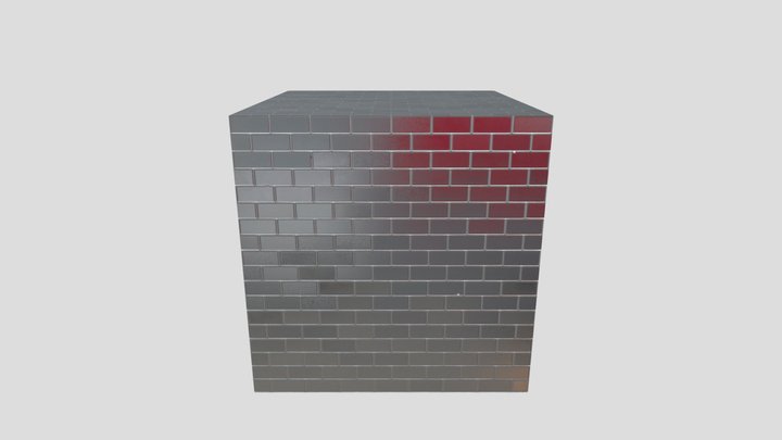 Metal Cube Test With Normalg ITF Format 3D Model
