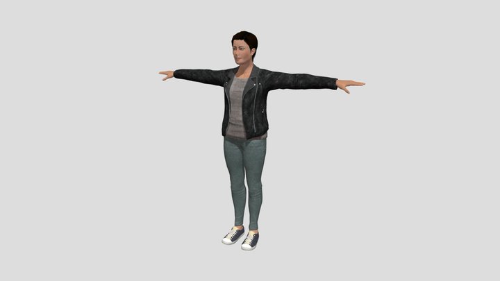 Jessica - LOD Lady character 3D Model