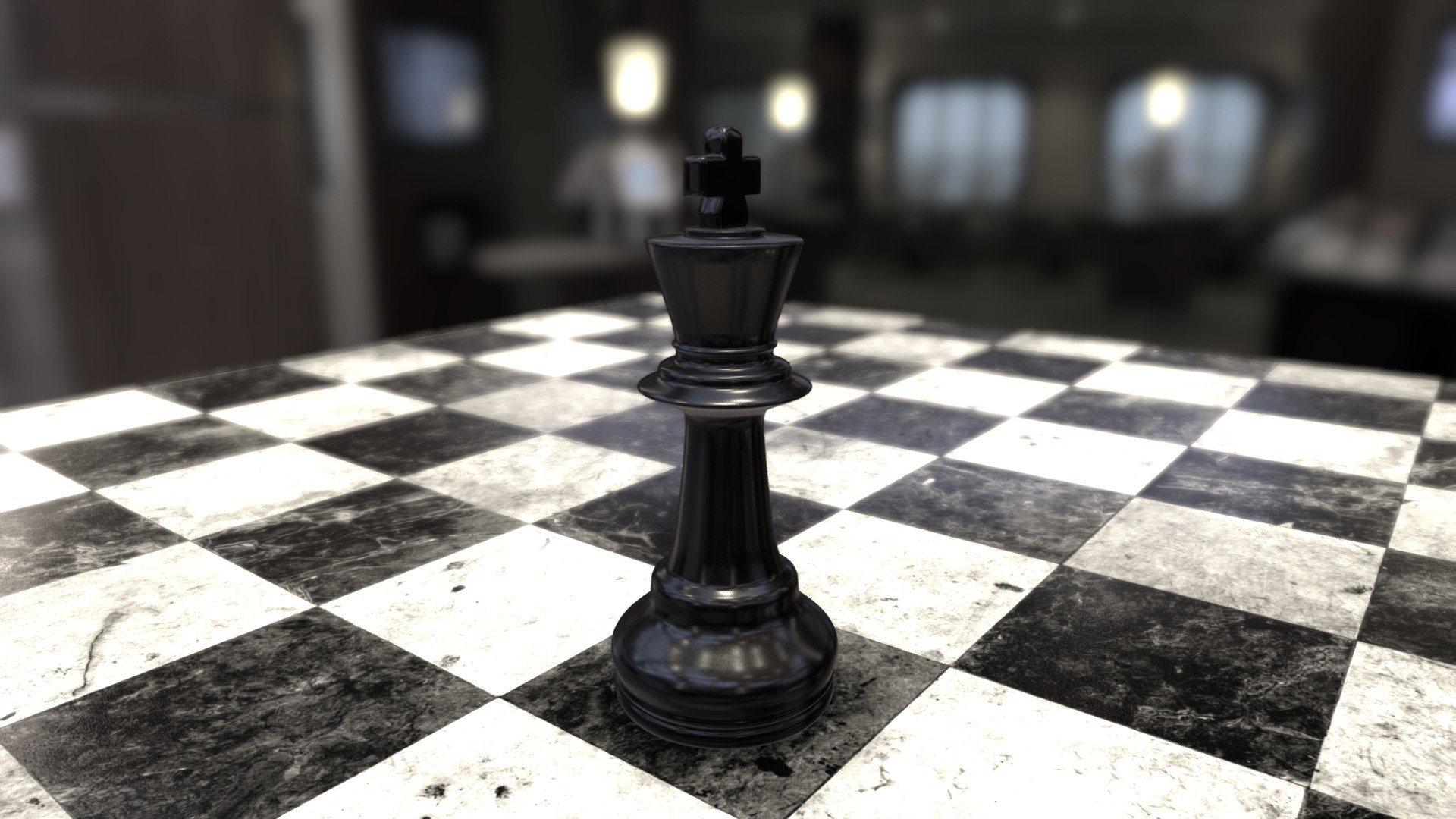 King Chess Game Piece - Rei Jogo de Xadrez | 3D model