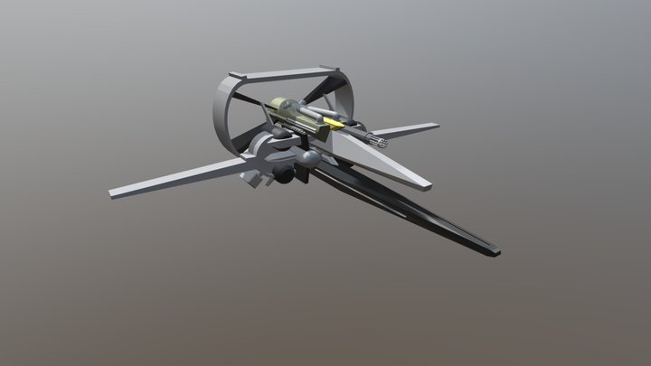 Missile Fighter Concept 3D Model